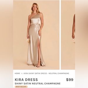 Birdy grey Kira dress. Satin champagne.